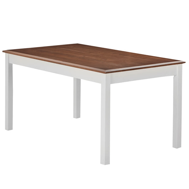 TORKAY TABLE 6 SEATER WHITE WALNUT