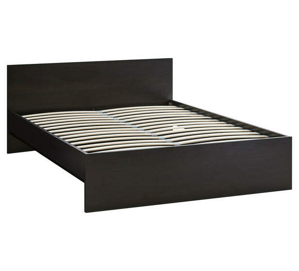 Como Bed Double Black Brown (FRAME ONLY)