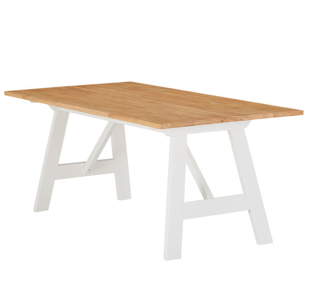 NEWHAVEN DINING TABLE 6 SEATER OAK WHITE