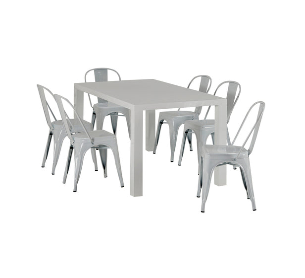 REPLICA TOLIX DINING CHAIR SILVER